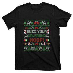 Buzz Xmas Your Girlfriend Woof! Ugly Christmas Sweater T-Shirt