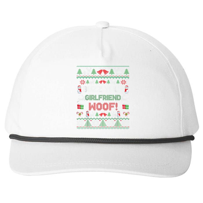 Buzz Xmas Your Girlfriend Woof! Ugly Christmas Sweater Snapback Five-Panel Rope Hat