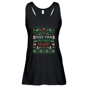 Buzz Xmas Your Girlfriend Woof! Ugly Christmas Sweater Ladies Essential Flowy Tank