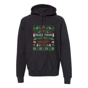 Buzz Xmas Your Girlfriend Woof! Ugly Christmas Sweater Premium Hoodie