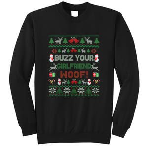 Buzz Xmas Your Girlfriend Woof! Ugly Christmas Sweater Tall Sweatshirt