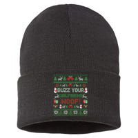 Buzz Xmas Your Girlfriend Woof! Ugly Christmas Sweater Sustainable Knit Beanie