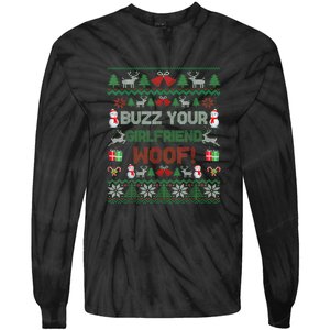 Buzz Xmas Your Girlfriend Woof! Ugly Christmas Sweater Tie-Dye Long Sleeve Shirt