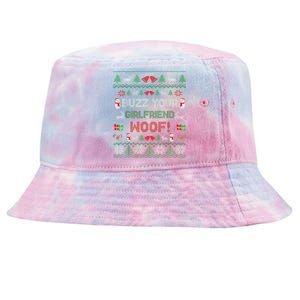 Buzz Xmas Your Girlfriend Woof! Ugly Christmas Sweater Tie-Dyed Bucket Hat