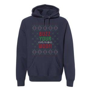 Buzz Xmas Your Girlfriend Woof! Ugly Christmas Sweater Premium Hoodie