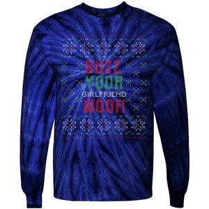 Buzz Xmas Your Girlfriend Woof! Ugly Christmas Sweater Tie-Dye Long Sleeve Shirt