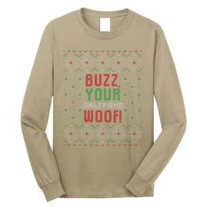 Buzz Xmas Your Girlfriend Woof! Ugly Christmas Sweater Long Sleeve Shirt