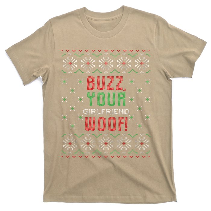 Buzz Xmas Your Girlfriend Woof! Ugly Christmas Sweater T-Shirt