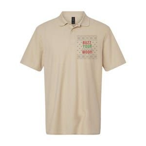 Buzz Xmas Your Girlfriend Woof! Ugly Christmas Sweater Softstyle Adult Sport Polo