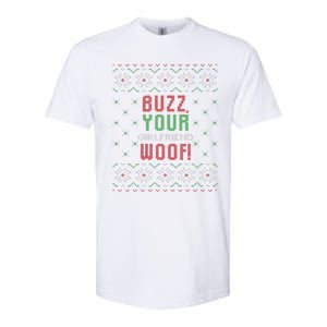 Buzz Xmas Your Girlfriend Woof! Ugly Christmas Sweater Softstyle CVC T-Shirt