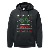 Buzz Xmas Your Girlfriend Woof! Ugly Christmas Sweater Performance Fleece Hoodie