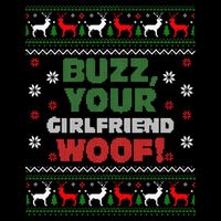 Buzz Xmas Your Girlfriend Woof! Ugly Christmas Sweater Impact Tech Backpack