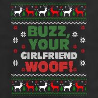 Buzz Xmas Your Girlfriend Woof! Ugly Christmas Sweater 11oz C Handle Ceramic Mug