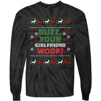 Buzz Xmas Your Girlfriend Woof! Ugly Christmas Sweater Tie-Dye Long Sleeve Shirt