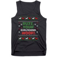 Buzz Xmas Your Girlfriend Woof! Ugly Christmas Sweater Tank Top