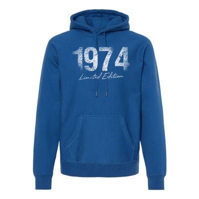 Birthday Year 1974 Limited Edition Gift Used Grunge Vintage Gift Premium Hoodie