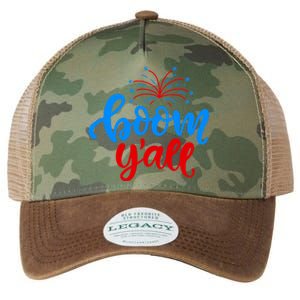 Boom Yall 4th Of July Firework Festive Legacy Tie Dye Trucker Hat