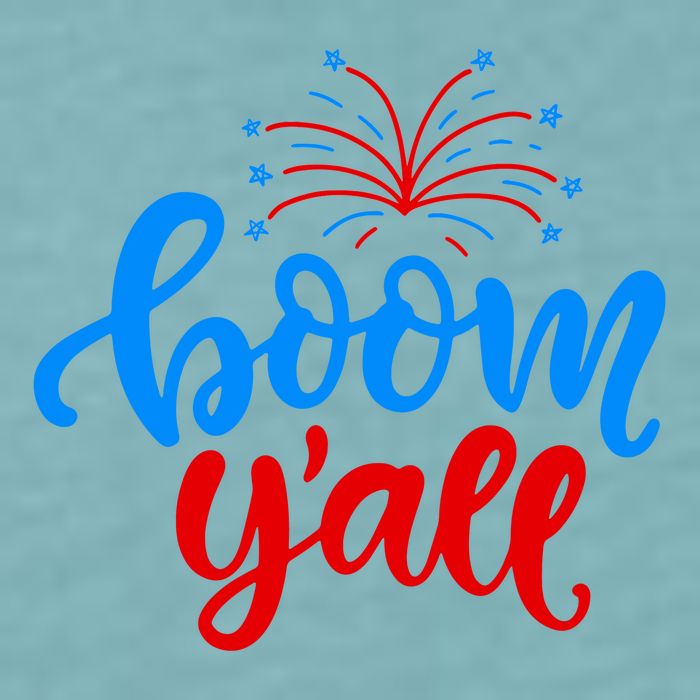 Boom Yall 4th Of July Firework Festive Sueded Cloud Jersey T-Shirt