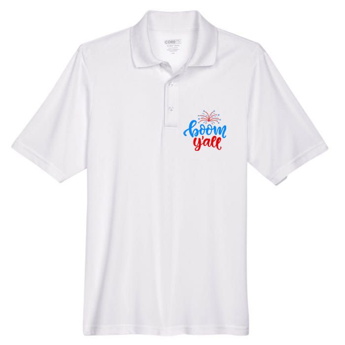 Boom Yall 4th Of July Firework Festive Men's Origin Performance Pique Polo