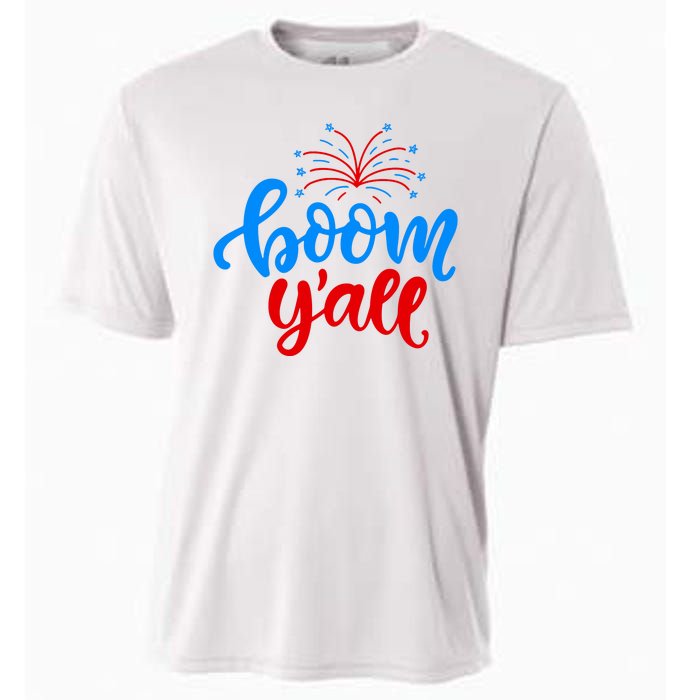 Boom Yall 4th Of July Firework Festive Cooling Performance Crew T-Shirt