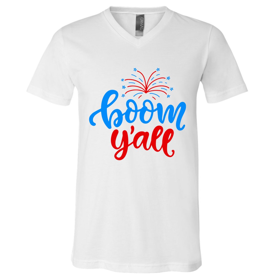 Boom Yall 4th Of July Firework Festive V-Neck T-Shirt