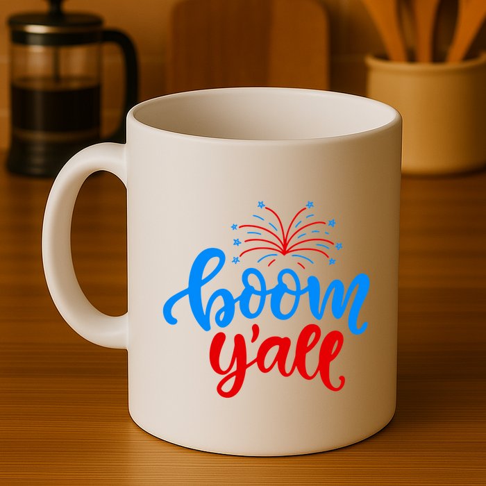 Boom Yall 4th Of July Firework Festive Mug
