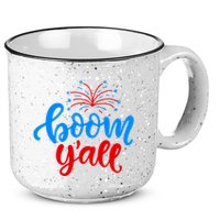 Boom Yall 4th Of July Firework Festive 15oz Campfire Ceramic Mug