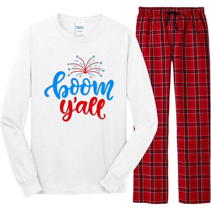 Boom Yall 4th Of July Firework Festive Long Sleeve Pajama Set