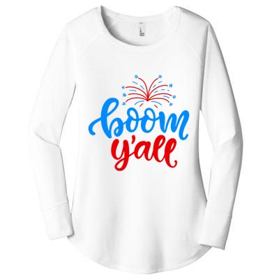 Boom Yall 4th Of July Firework Festive Women's Perfect Tri Tunic Long Sleeve Shirt