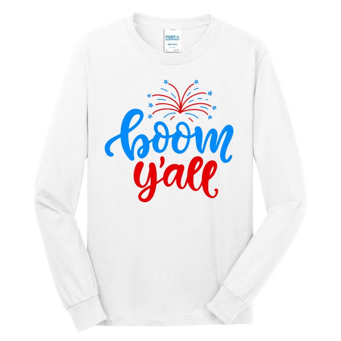 Boom Yall 4th Of July Firework Festive Tall Long Sleeve T-Shirt