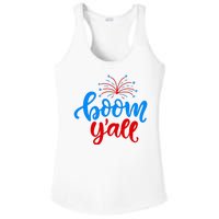 Boom Yall 4th Of July Firework Festive Ladies PosiCharge Competitor Racerback Tank