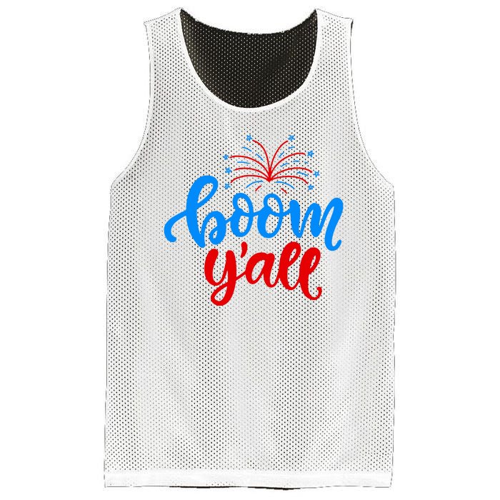 Boom Yall 4th Of July Firework Festive Mesh Reversible Basketball Jersey Tank