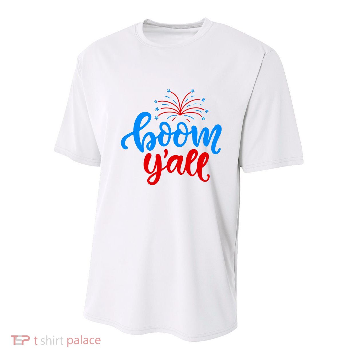 Boom Yall 4th Of July Firework Festive Youth Performance Sprint T-Shirt