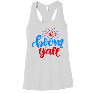 Boom Yall 4th Of July Firework Festive Women's Racerback Tank