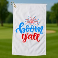 Boom Yall 4th Of July Firework Festive Golf Towel