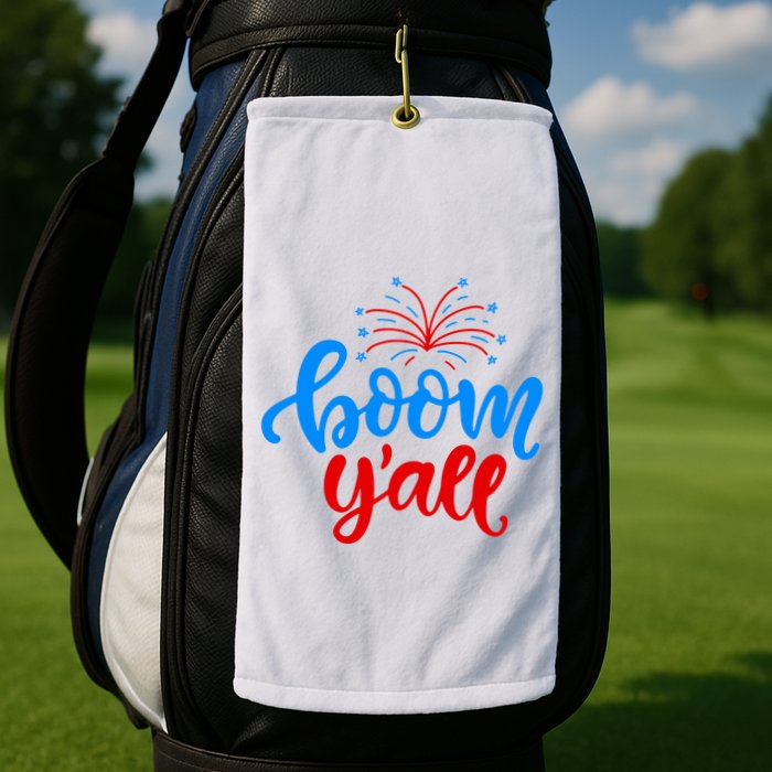 Boom Yall 4th Of July Firework Festive Golf Towel