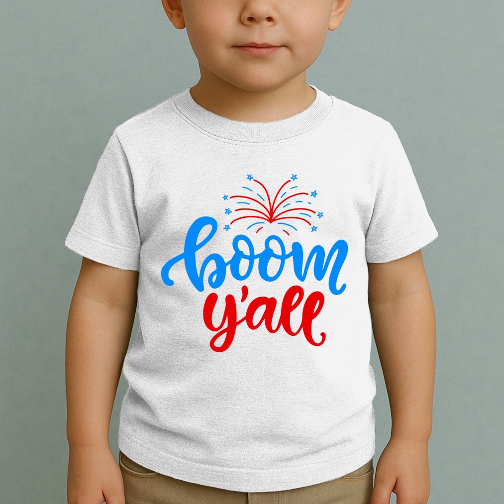 Boom Yall 4th Of July Firework Festive Toddler T-Shirt