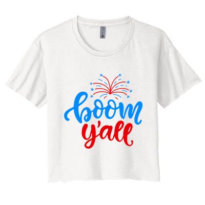 Boom Yall 4th Of July Firework Festive Crop Top