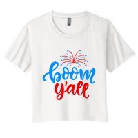 Boom Yall 4th Of July Firework Festive Crop Top