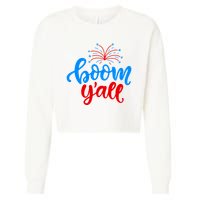 Boom Yall 4th Of July Firework Festive Cropped Pullover Crew