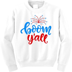 Boom Yall 4th Of July Firework Festive Kids Sweatshirt