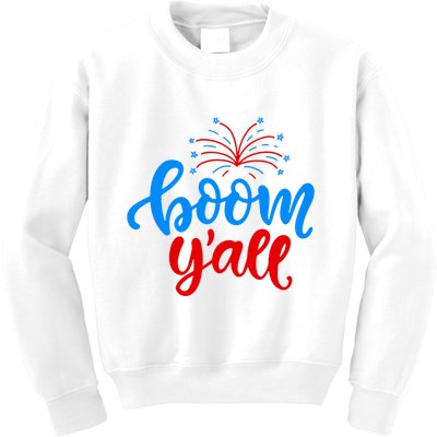 Boom Yall 4th Of July Firework Festive Kids Sweatshirt