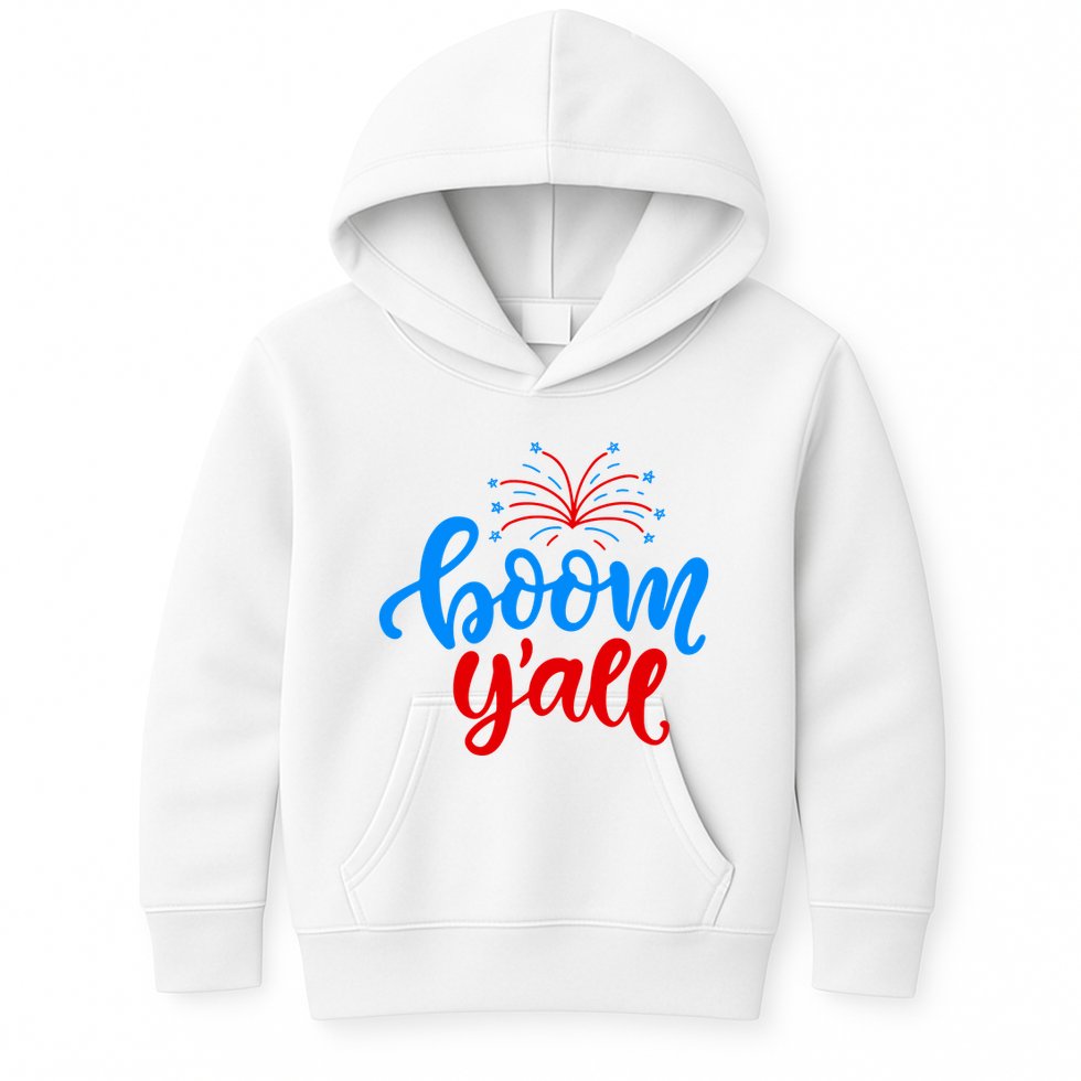 Boom Yall 4th Of July Firework Festive Kids Hoodie