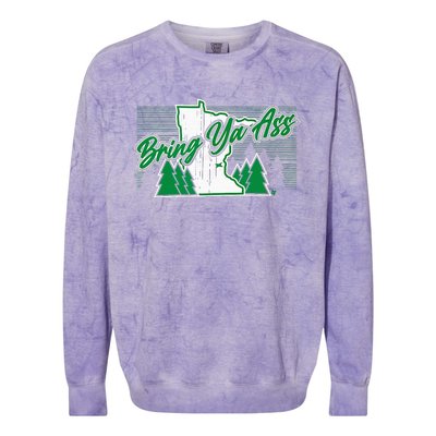 Bring Ya Ass Minnesota Basketball Colorblast Crewneck Sweatshirt