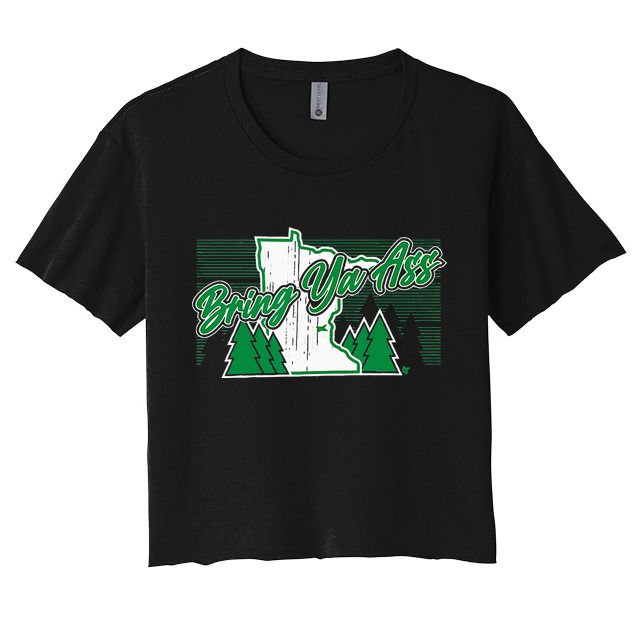 Bring Ya Ass Minnesota Basketball Women's Crop Top Tee