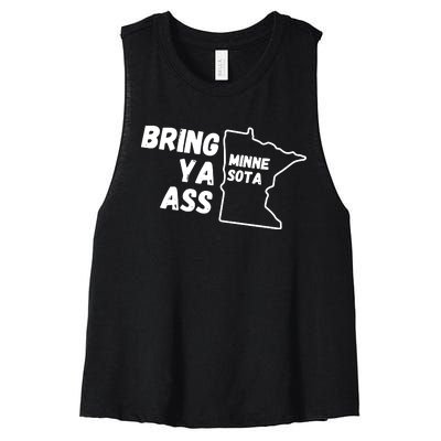 Bring Ya Ass Minnesota Women's Racerback Cropped Tank