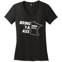 Bring Ya Ass Minnesota Women's V-Neck T-Shirt