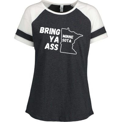 Bring Ya Ass Minnesota Enza Ladies Jersey Colorblock Tee