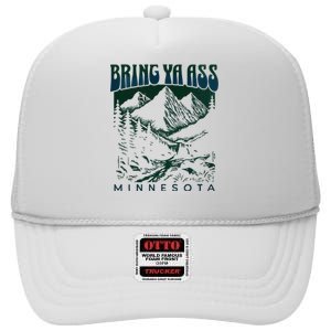 Bring Ya Ass Minnesota Basketball High Crown Mesh Back Trucker Hat