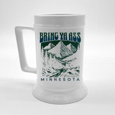 Bring Ya Ass Minnesota Basketball Beer Stein